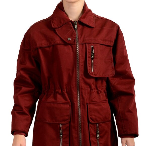Scuderia Ferrari Women's Purple Full Zip Cotton Bomber Jacket US S IT 40